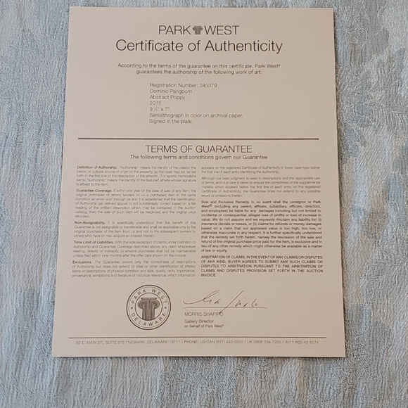 ***HOST PICK ***Dominic Pangborn, Abstract Poppy - Picture 4 of 5